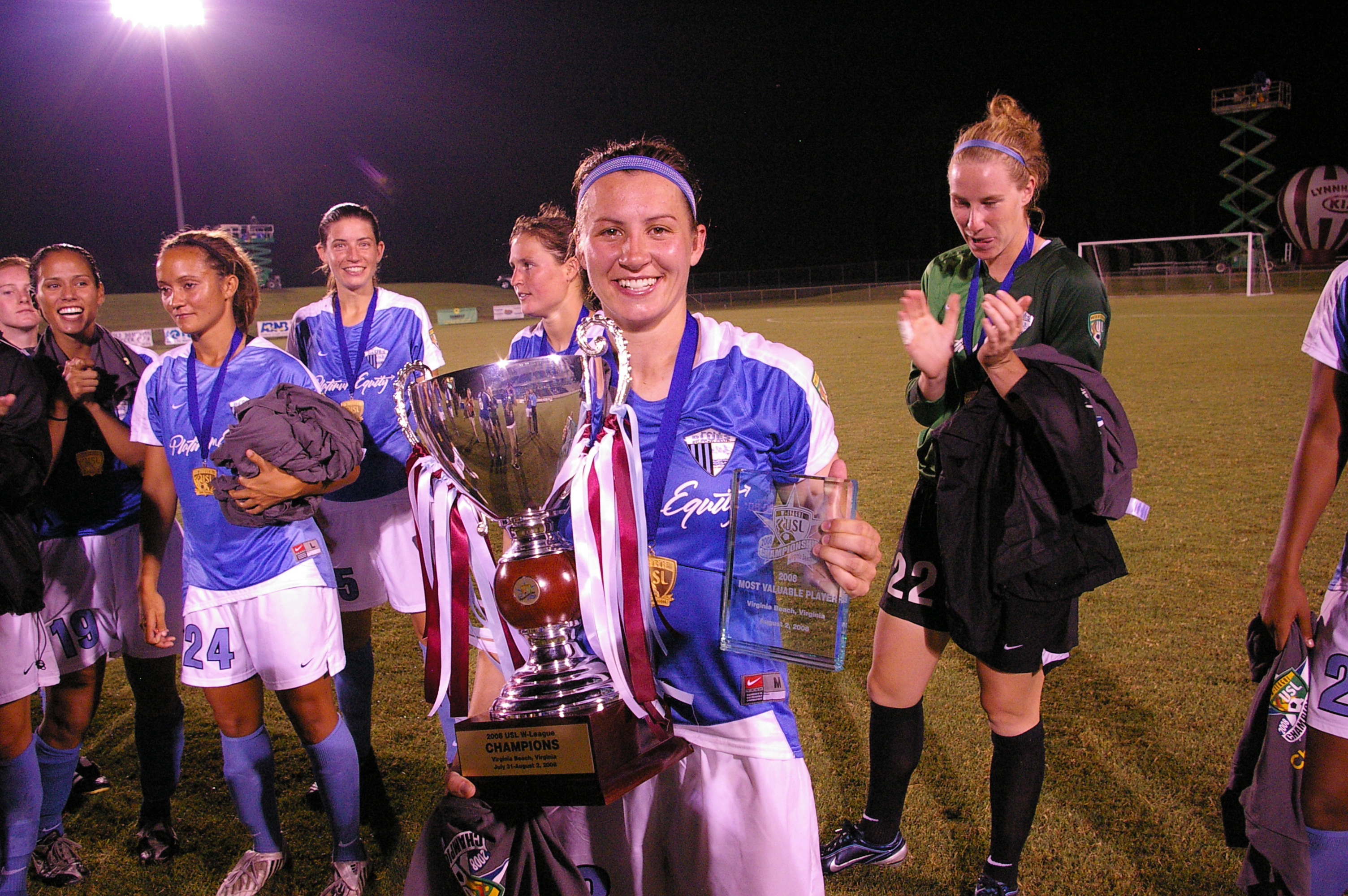 Amy LePeilbet was named MVP after scoring the first goal in the Pali Blues' 2-1 victory in the W-League championship game. Photo: Kenzo Bergeron